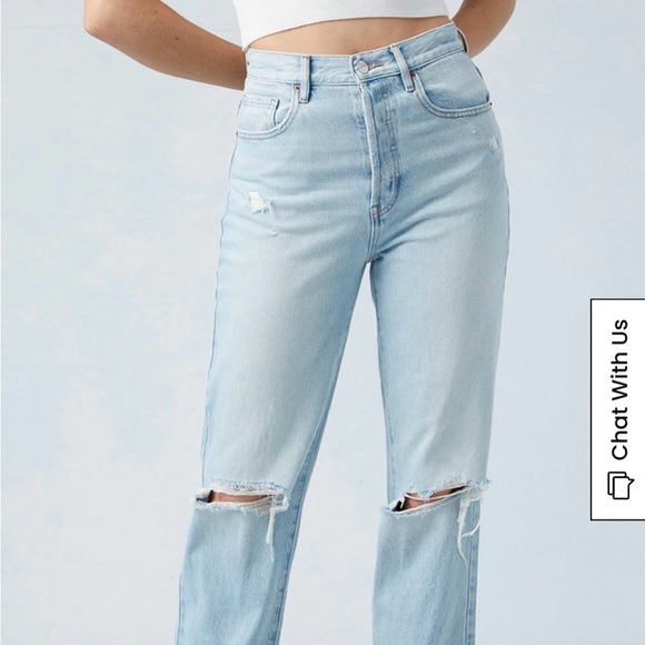 PacSun Dad Jeans in Eco Light Distressed Wash Size 26 - New With Tags! - Picture 5 of 12
